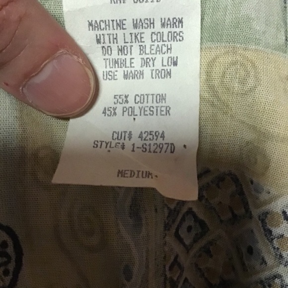 Vintage 90s patchwork print shirt - Picture 3 of 10